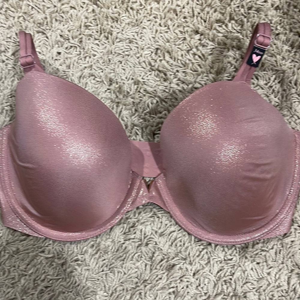 Victoria's Secret Lined Demi Bra - dusty rose with gold accent - New with tags
